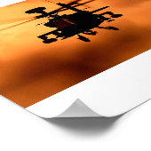 Apache Sunset Silhouette Poster (Ecke)