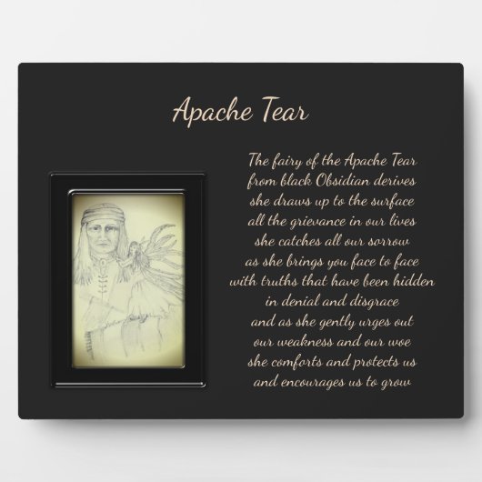 Apache Tear Crystal Fairy Fotoplatte (Vorderseite)