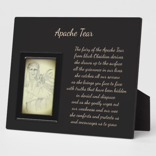 Apache Tear Crystal Fairy Fotoplatte (Seite)