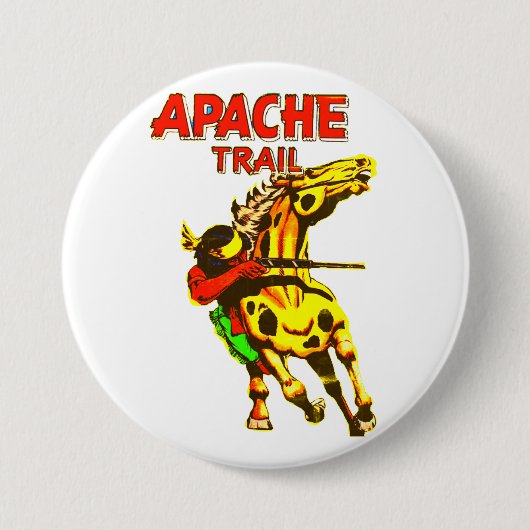 Apache Trail #1, Indianeramerikaner mit Banner Button (Vorderseite)
