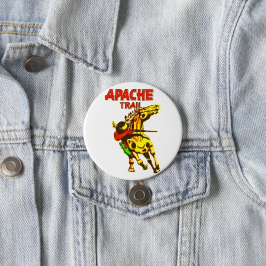 Apache Trail #1, Indianeramerikaner mit Banner Button (Beispiel)