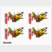 Apache Trail #1, Indianeramerikaner mit Banner Rechteckiger Aufkleber (Blatt)