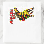Apache Trail #1, Indianeramerikaner mit Banner Rechteckiger Aufkleber (Tasche)