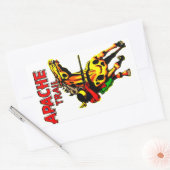 Apache Trail #1, Indianeramerikaner mit Banner Rechteckiger Aufkleber (Umschlag)