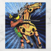 Apache Trail #1, Native American on Horseback Weinetikett (Einzelnes Label)