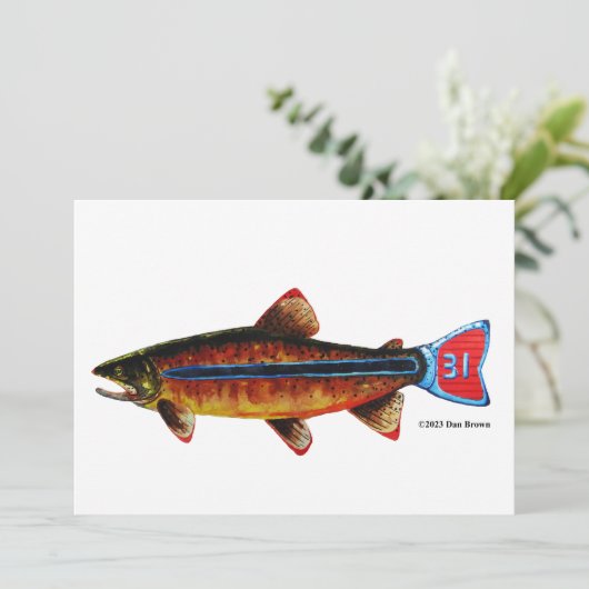 Apache Trout Dankeskarte (Stehend Vorderseite)