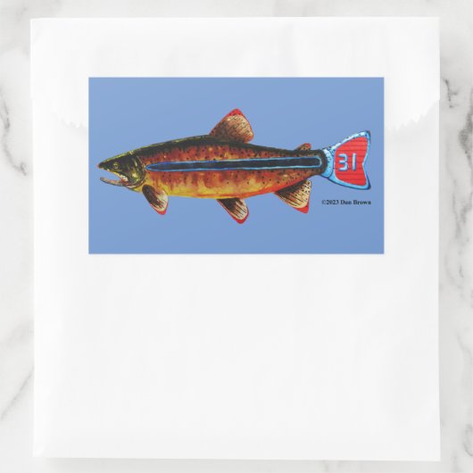 Apache Trout Tasse Rechteckiger Aufkleber (Tasche)