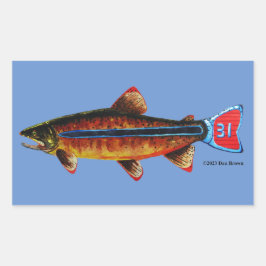 Apache Trout Tasse Rechteckiger Aufkleber