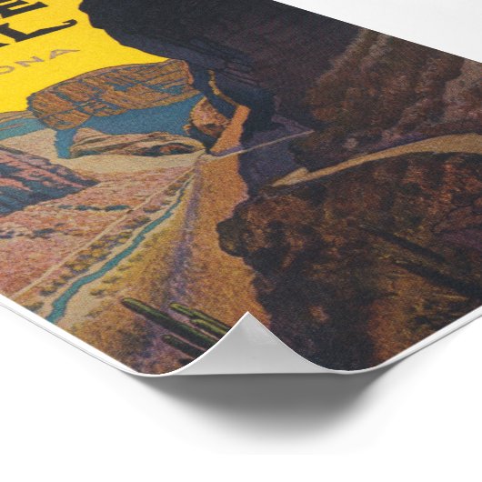 Apache Wandern neben dem Wasser Poster (Ecke)