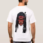 Apache Warrior Face Illustration T-Shirt (Rückseite)