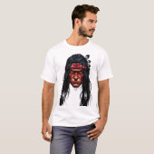 Apache Warrior Face Illustration T-Shirt (Vorne ganz)