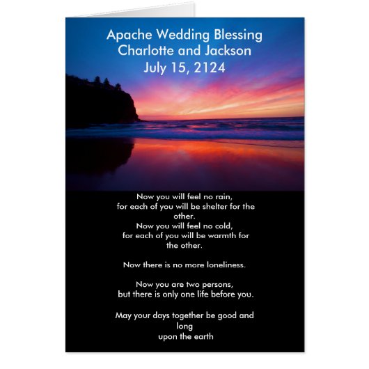 Apache Wedding Blessing Blue View (Vorne)