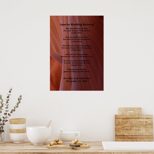 Apache Wedding Blessing Canyon Foto 20x28 Matte Poster (Küche)