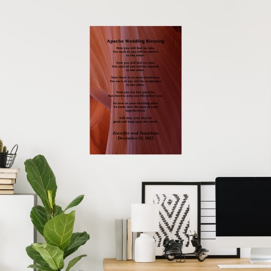 Apache Wedding Blessing Canyon Foto 20x28 Matte Poster (Heimbüro)