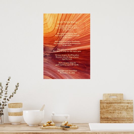 Apache Wedding Blessing Canyon Foto 20x28 Matte Poster (Küche)