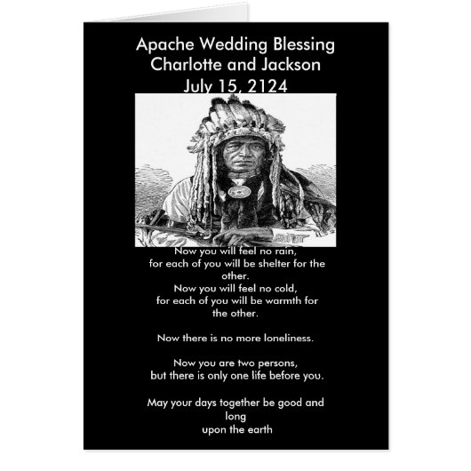 Apache Wedding Blessing Cheif (Vorne)