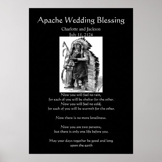 Apache Wedding Blessing Dakota-Sioux Cheif Poster (Vorne)