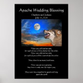 Apache Wedding Blessing Gray Wolf Poster (Vorne)