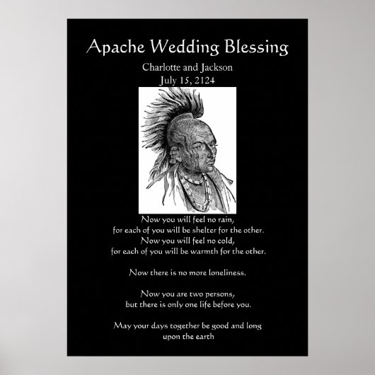 Apache Wedding Blessing Ojibwa Cheif Poster (Vorne)