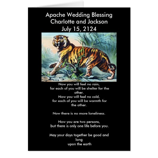 Apache Wedding Blessing Saber Toothed Tiger (Vorne)