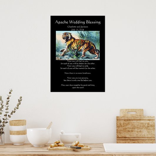 Apache Wedding Blessing Saber Toothed Tiger Poster (Küche)