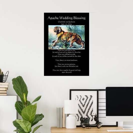 Apache Wedding Blessing Saber Toothed Tiger Poster (Heimbüro)