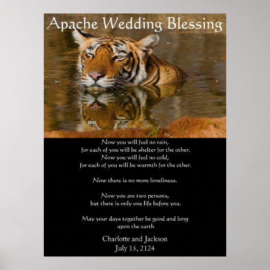 Apache Wedding Blessing Tiger Poster (Vorne)