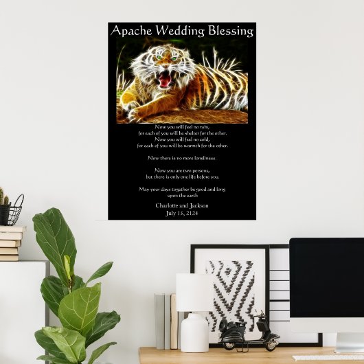 Apache Wedding Blessing Tiger Poster (Heimbüro)