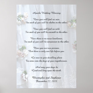 Apache Wedding Segen 20" x 28" Vintage Spitze Poster