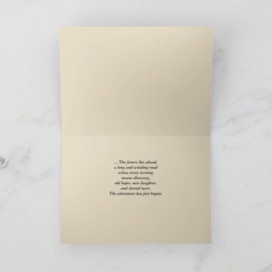 Apache Wedding Segen Acacia Tree Sunrise Card Ankündigung (Innenseite)