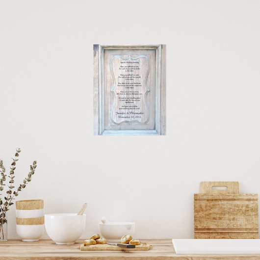 Apache Wedding Segen Altes Holz Hintergrund 16x20 Poster (Küche)