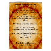 Apache Wedding Segen Altes Papier (Vorne)