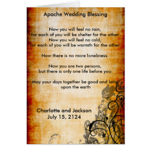 Apache Wedding Segen Altes Papier 2