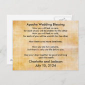 Apache Wedding Segen Altes Papier 3 Postkarte (Vorne/Hinten)