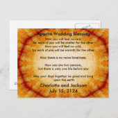 Apache Wedding Segen Altes Papier Postkarte (Vorne/Hinten)