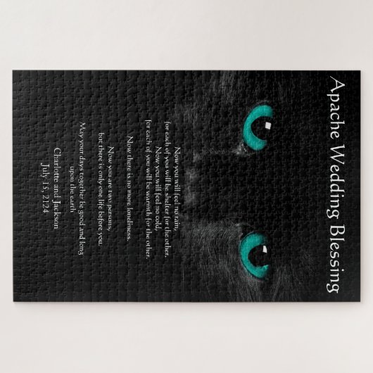 Apache Wedding Segen Black Cat Puzzle (Horizontal)