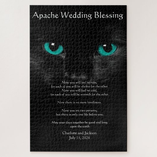 Apache Wedding Segen Black Cat Puzzle (Vertikal)