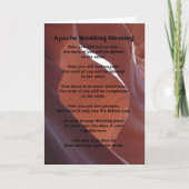 Apache Wedding Segen Feel No Rain Gruß Karte (Vorderseite)