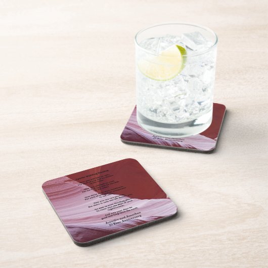 Apache Wedding Segen, Jubiläumsgeschenk Untersetzer (Rechte Seite)