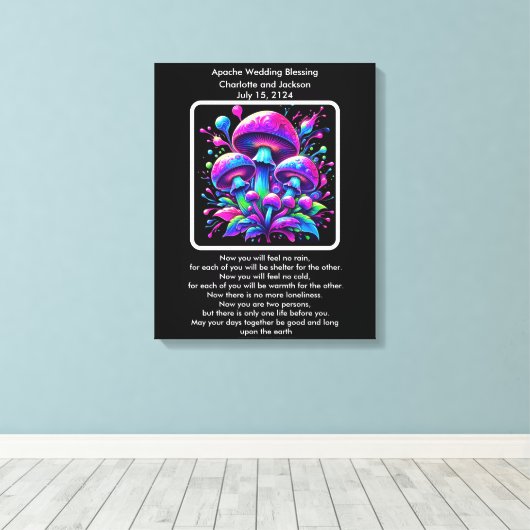 Apache Wedding Segen Luminous Pilz Fantasy Leinwanddruck (Insitu (Holzboden))