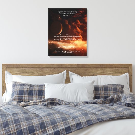 Apache Wedding Segen Moon und Universum Leinwanddruck (Insitu (Schlafzimmer))