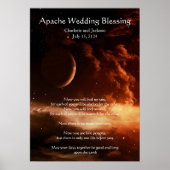 Apache Wedding Segen Moon und Universum Poster (Vorne)