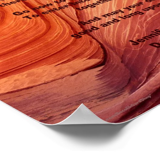 Apache Wedding Segen Poster 11" x 14" Matte (Ecke)