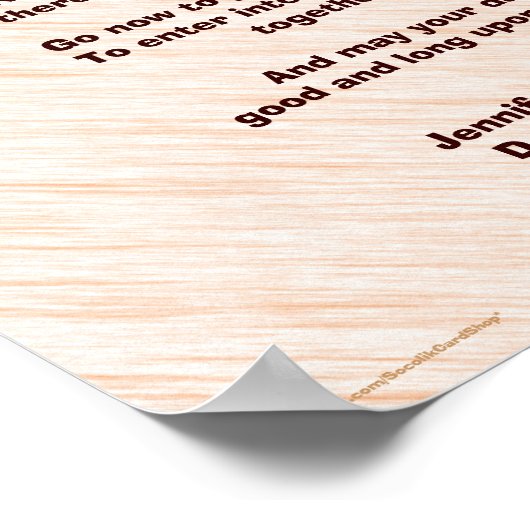 Apache Wedding Segen Poster 11" x 14" Matte (Ecke)