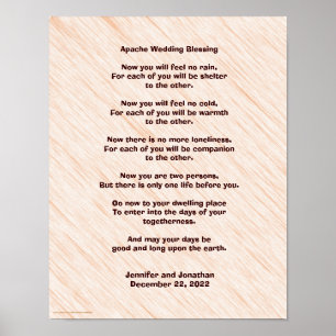 Apache Wedding Segen Poster 11" x 14" Matte