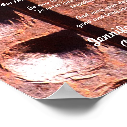 Apache Wedding Segen Rusty Metal Look Poster (Ecke)