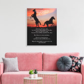Apache Wedding Seging Arabian Pferde Silhouette Leinwanddruck (Insitu (Wohnzimmer))
