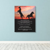 Apache Wedding Seging Arabian Pferde Silhouette Leinwanddruck (Insitu (Holzboden))