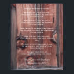 Apache Wedding Seging Rustic Red Barn, Name Poster<br><div class="desc">Dieser wunderschöne Apache Hochzeitssegen, der mit "jetzt wirst du keinen Regen fühlen ... " beginnt, wird zu einem rustikalen 11" x 14" Poster gemacht, mit einem roten Stall, der auf dem Foto steht, um jedes Dekor zu begleiten. Im unteren Bereich befindet sich ein Beispieltext, mit dem Sie die Namen und...</div>