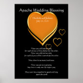 Apache Wedding Sessing Gold Hearts Poster (Vorne)